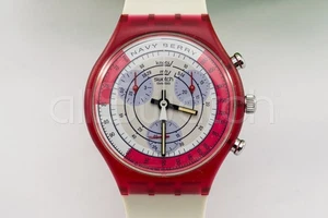 Swatch Chrono 1991 - SCR100 -  Navy Berry  - Nuovo - Imagen 1 de 4