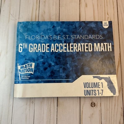 Florida’s BEST Standards 6th Grade Math Volume 1 Units 1-7 Used Some Pages Write - Image 1 of 4
