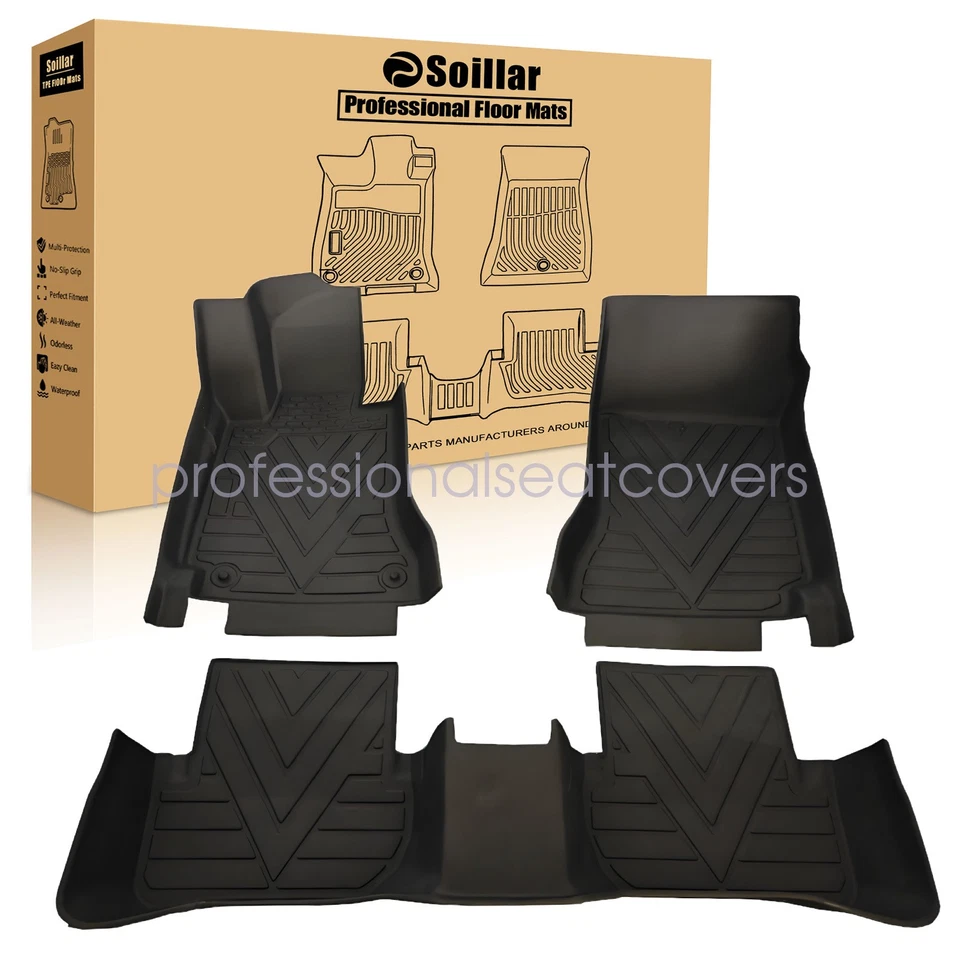 For 2007-2014 Mercedes-Benz C Class W204 S204 TPE Front & Rear Floor Mats Liners - Image 1 of 4