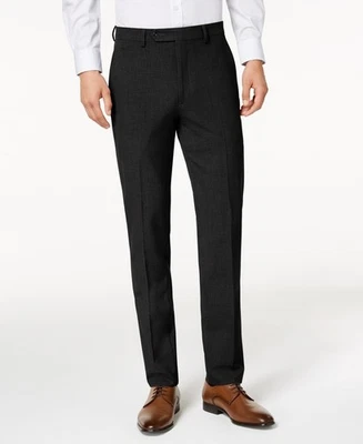 Pantalones de vestir ajustados Calvin Klein para hombre 32/29 negros lisos Foto 1 de 4