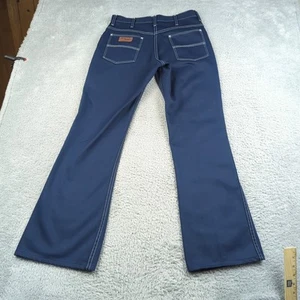 Vintage 70s JC Penney Jeans Boys 20 Reg 29x29 Blue Superdenim Flared Western - Picture 1 of 22