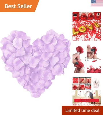 Artificial Silk Rose Petals in Light Purple - 1000 Pieces for Romantic Occasions - Image 1 of 4
