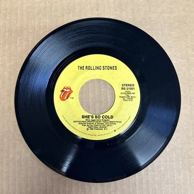 45 об/мин винтажный 7-дюймовый виниловый музыкальный автомат с одним хитом Rolling Stones She's So Cold - Изображение 1 из 2