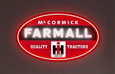 NEON CRAFT HUT Farmall McCormick IH 22 LOGO Neon Sign 20"x12" Light Man Cave Vintage Wall Deocr