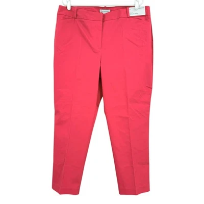 Pantalones al tobillo Liz Claiborne para mujer Emma pierna ajustada Teaberry tiro medio talla 16 nuevos con etiquetas Foto 1 de 4