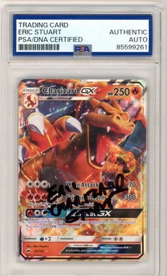 PSA Eric Stuart Signed Charizard GX 20/147 Sm-Burning Shadows Holo Pokemon TCG - Image 1 of 2