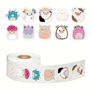 Pegatinas Squishmallow 500 piezas rollo 10 personajes diferentes Kellytoy - Imagen 1 de 4