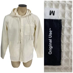 Chaqueta de uso original para hombre mediana con capucha crema tejido gofre a presión frontal Cabincore - Imagen 1 de 14