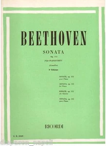 Beethoven: Sonata Per Pianoforte (Piano Sonata) Op.111 (Casella) Ricordi - Imagen 1 de 1