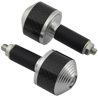 Set Bilancieri Manubrio Stabilizzatori Contrappesi Moto Alluminio Argento - Immagine 1 di 3
