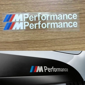 2 X M Performance vinyl decal sticker Side Skirt 200mm White For BMW1 3 5 series - Picture 1 of 11