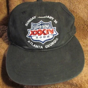 Vintage Sunday Jan 30 Super Bowl XXXIV 2000 Trucker Hat Cap Snapback Atlanta Ga - Picture 1 of 4
