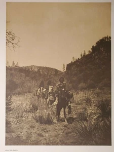 Apache Indian Horseback White Mountain Region Arizona Edward Curtis 1900/72 - Bild 1 von 1