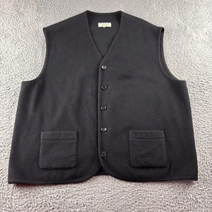 Jimmy Hourihan Vest Mens 2XL Black Wool Cashmere Blend Waistcoat Dublin Ireland - Picture 1 of 6