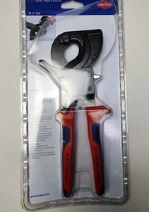 Knipex Ratcheting Cable Cutters Shear Cutting Edge Shape 95 31 250 SBA 10" - Picture 1 of 7