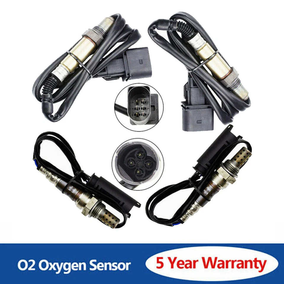 Sensor de oxígeno para BMW 745i 745Li 2002-2005 4,4 L O2 4 piezas 1 y 2 aguas arriba + aguas abajo Foto 1 de 4