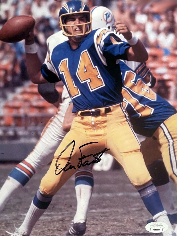 Dan Fouts autographed 8x10 Photo San Diego Chargers JSA - Image 1 of 2