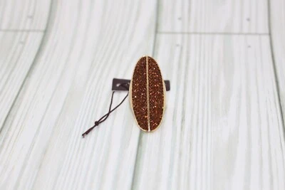 Henri Bendel New York "Elongated Tribal Rocks" Ring Brown/Gold NWT Sz7~~ Adj Sz! - Image 1 of 4