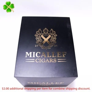 Micallef Robusto 5 x 52 Empty Wood Cigar Box 6" x 4.75" x 4.5" - Picture 1 of 10