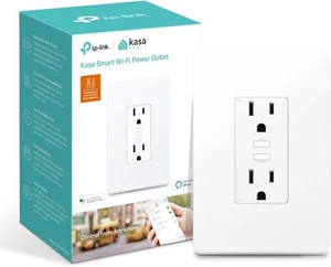 TP-Link Kasa Smart KP200 Kasa Smart Plug In-Wall Smart Home Presa Wi-Fi - Aperta - Foto 1 di 1