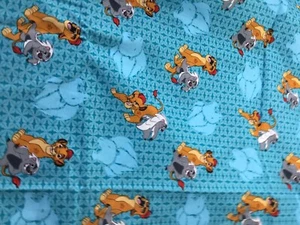 Disney Lion Guard Fabric Blue Almost 1 Y Cotton Quilt Springs F34 - Picture 1 of 4