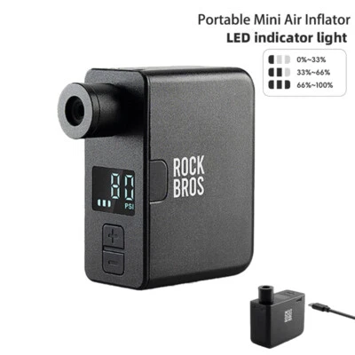 ROCKBROS Bike Electric Air Pump Mini AV/FV Air Inflator Portable Type-C Charging - Image 1 of 4