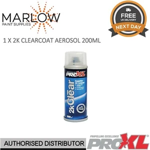 1 X PRO XL 2K CLEAR GLOSS LACQUER PETROL RESISTANT AEROSOL PAINT PROXL 200ML - Picture 1 of 4