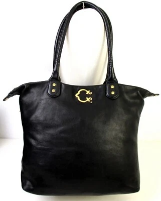 Bolso de Hombro C Wonder Negro Nylon Impermeable L Asa de Cuero Detalle Dorado Foto 1 de 2