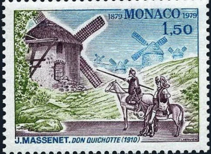Monaco #YT1177 MNH 1979 Quixote Windmill Massenet Sancho Garnier [1169 Mi1366] Cover