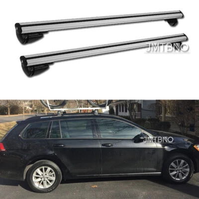 Portaequipajes barra transversal portaequipajes de techo para auto 53"" con bloqueo para Volkswagen Golf Alltrack Foto 1 de 4