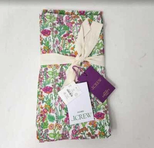 Neu 4er Set Stoffservietten in J Crew x Liberty Blumen Stoff Fuchsia Mandarine - Bild 1 von 4
