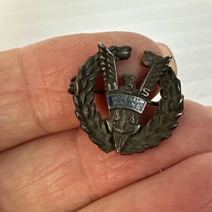 WW2 Era US Merchant Marine Sterling Enamel Pin - Picture 1 of 4