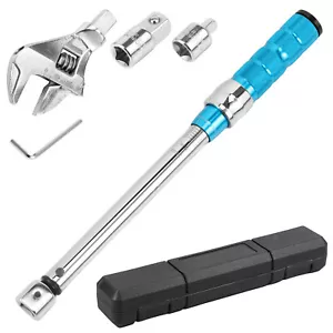 Open End Torque Wrench 5 to 60 Nm Adjustable with Changeable Head Click Spannerʚ - Picture 1 of 11
