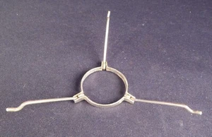 1890's JR Rayo Roch Fancy Nickel-Over-Brass 7" Kerosene Oil 3-Arm Shade Holder - Picture 1 of 4