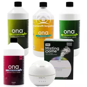 ONA Misting Dome Odour Control Neutralising 1L Liquid Remove Smoke, Dog Smells  - Picture 1 of 14