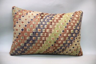 Almohada de sofá Kilim, 16x24 inc, almohada decorativa, almohada vintage hecha a mano Foto 1 de 4