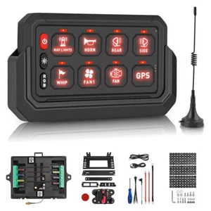 8 Gang Switch Panel RGB Wireless LED Light Bar Electronic Relay System - Picture 1 of 18
