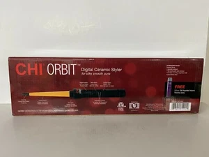 CHI ORBIT DIGITAL CERAMIC STYLER Curler Adjustable Heat Up To 410 F Tapered Iron - Picture 1 of 5