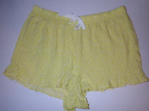 Nuevo Lane Bryant Cacique Talla 18/20 Pantalones Cortos para Dormir Volantes Dobladillo Amarillo con Lunares Blancos - Imagen 1 de 6