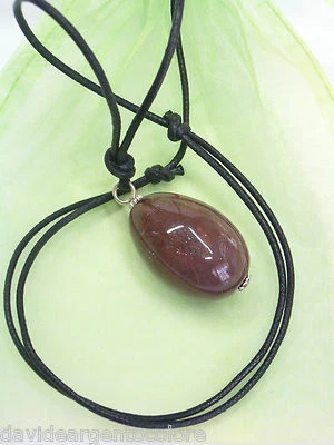 Ciondolo in ARGENTO 925 con uovo in AGATA naturale e girocollo - pietra dura - - Immagine 1 di 4