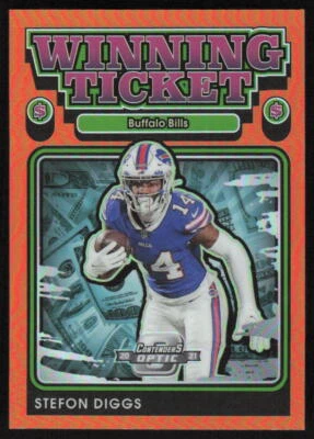 2021 Panini Contenders Optic Winning Ticket Orange Stefon Diggs /50 Bills - Image 1 of 2