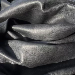 Graphite Black Upholstery Leather Hide Half-Side Cow Approx. 27 Square Feet - Picture 1 of 5