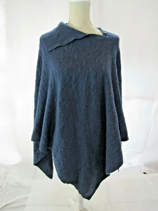 RALPH LAUREN BLACK LABEL Blue Cashmere Poncho Size XS/S - Picture 1 of 10