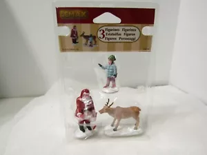 Lemax REINDEER GOODIES Village Figurines #92752 Santa girl 3-Piece Set 2019 - Picture 1 of 4