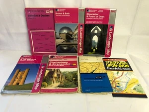 7 Ord,Survey & Other Swindon Bath Gloucester Worcester Cheltenham Stratford Wye - Picture 1 of 3