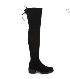 Stuart Weitzman Black Suede Thigh High Boots 9.5 M MSRP: $950 Worn 2x’s - Picture 1 of 13