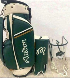 NUEVO MALBON GOLF Caddy Bag Verde PVC Cuero 3.6kg Tipo 9.0 Japón Cubiertas - Imagen 1 de 8