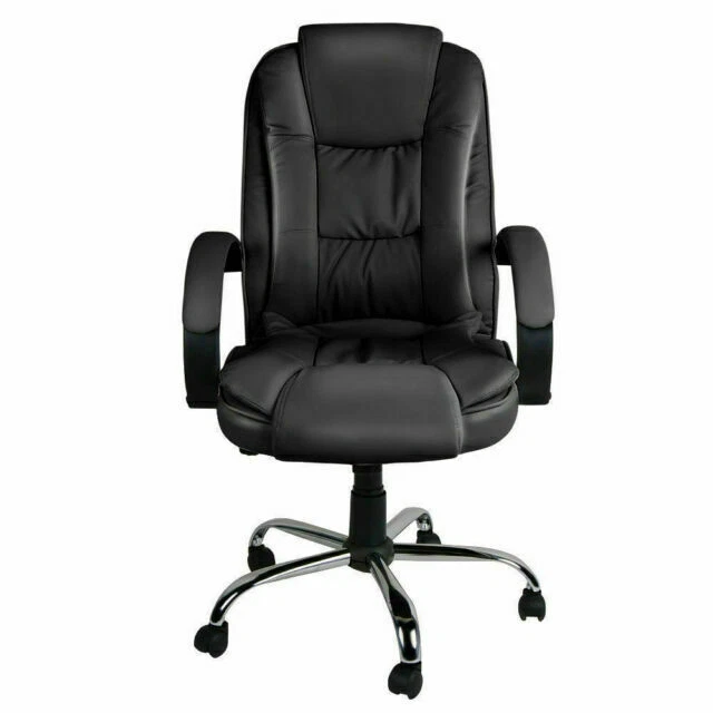 Artiss OCHAIR-G-9127-BK Leather Computer Chair - Black