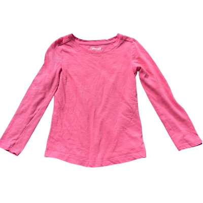 Cherokee girl's long sleeve t-shirt solid bright pink sz XS 4-5 - Image 1 of 4