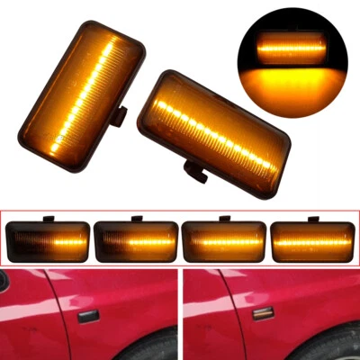 Luz marcadora lateral dinámica LED negra para Seat Cordoba MK1 1993-2000 2001 2002 Foto 1 de 4